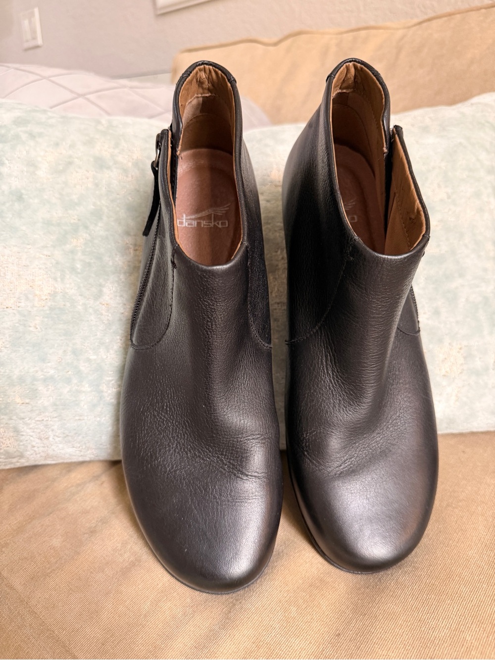 Dansko Fifi Black Leather Side-Zip Ankle Boots Booties Size 40 (US 9.5-10) - Picture 5 of 12